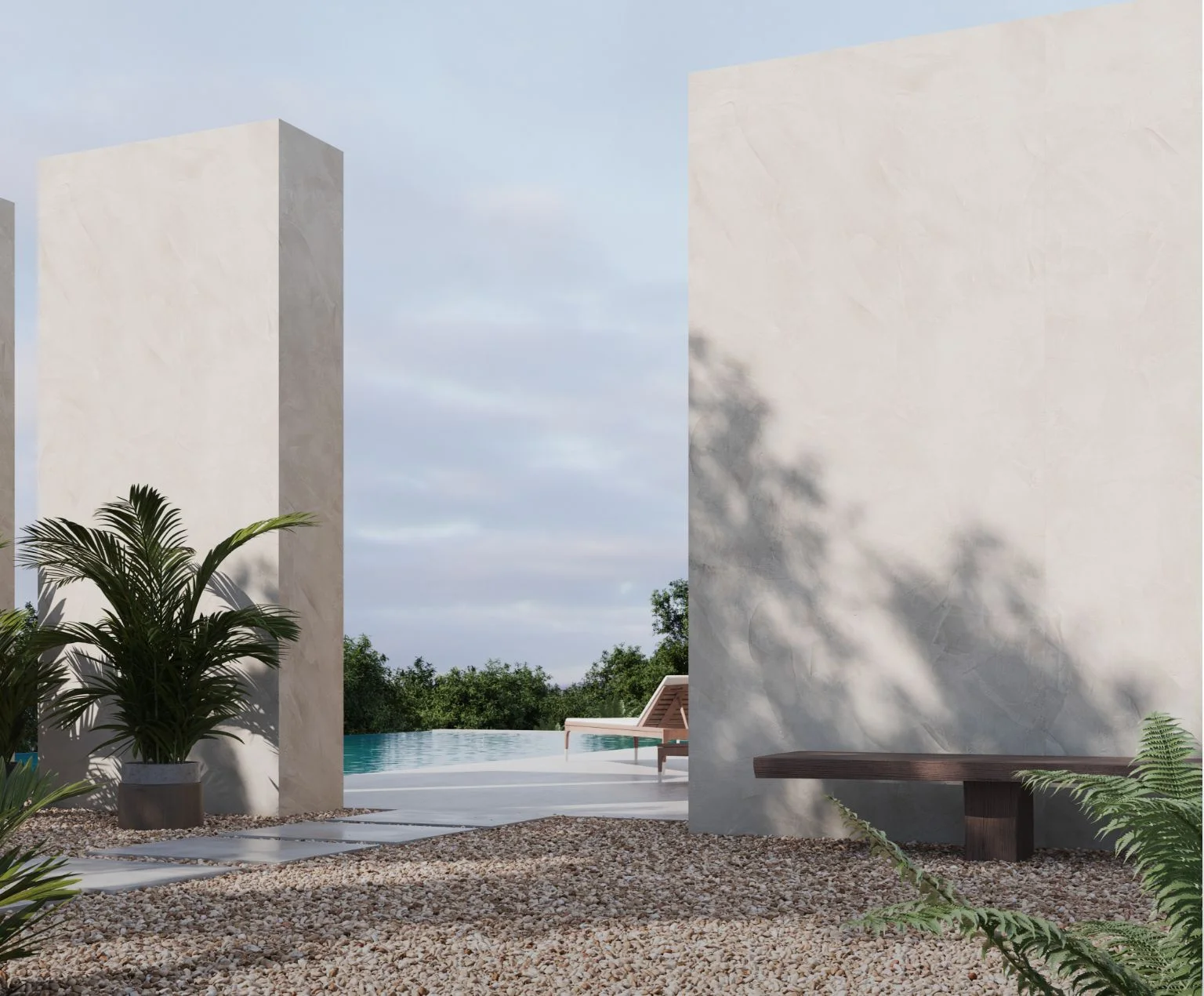 Dekton Argentium outdoor cladding and pool deck