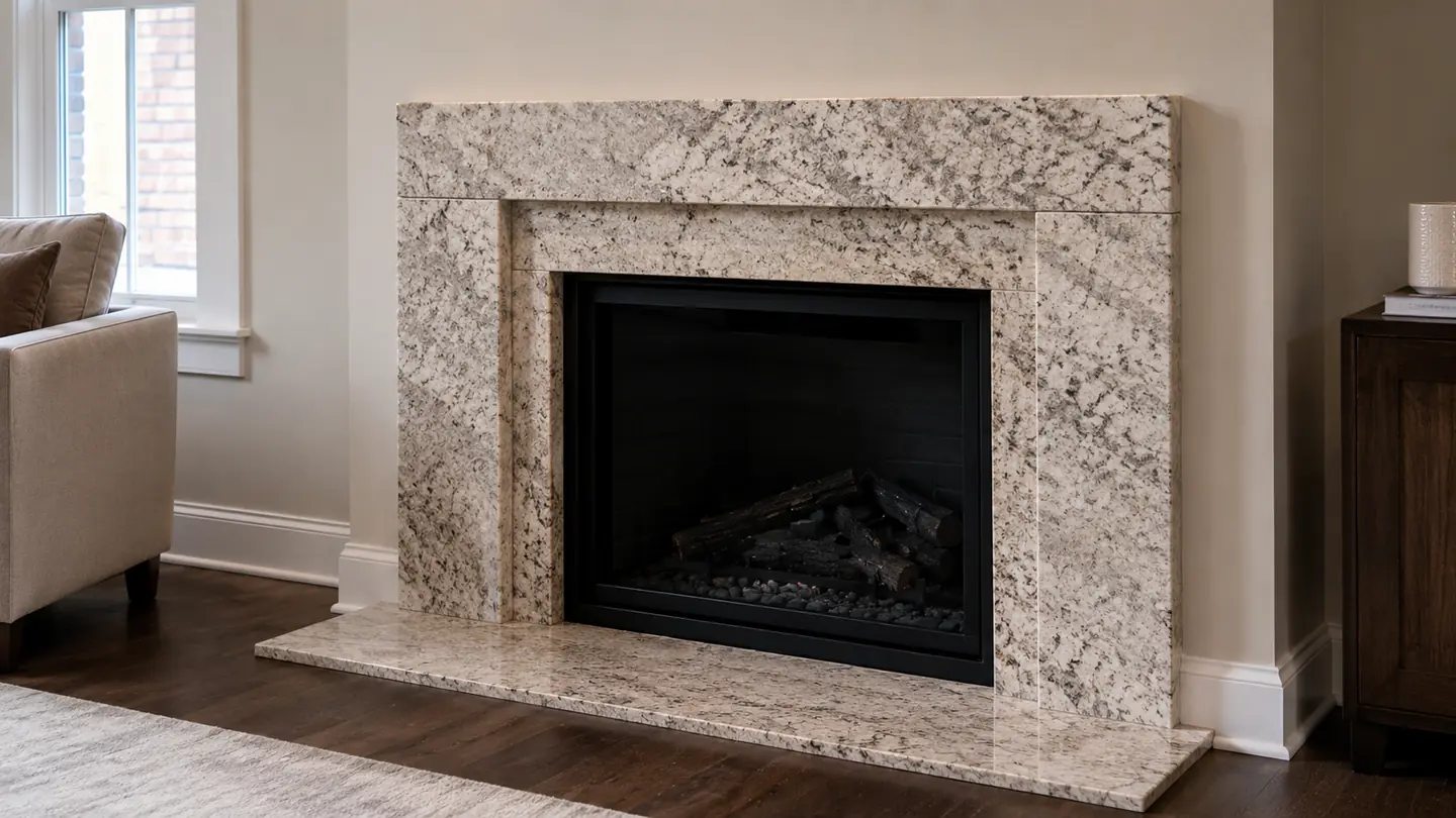 Fireplace surround and hearth