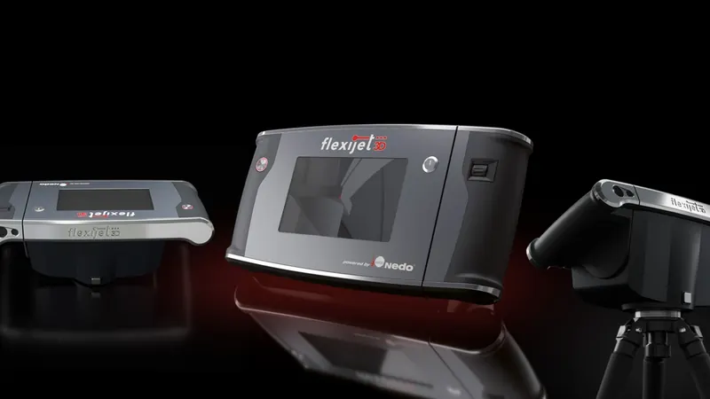 3D digital templating system measuring a kitchen for countertop fabrication
