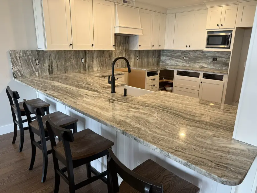 Kitchen island with bar seating