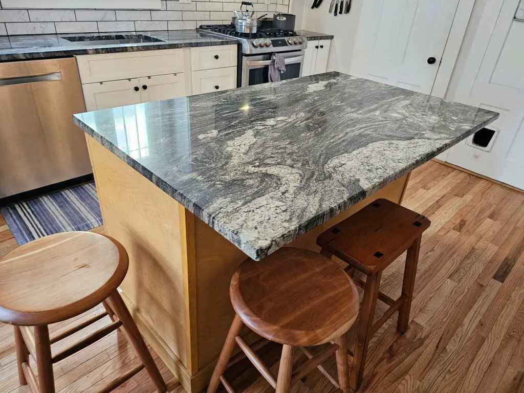 Granite kitchen island, Concord NH