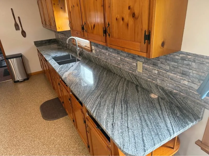 Silver Cloud granite kitchen