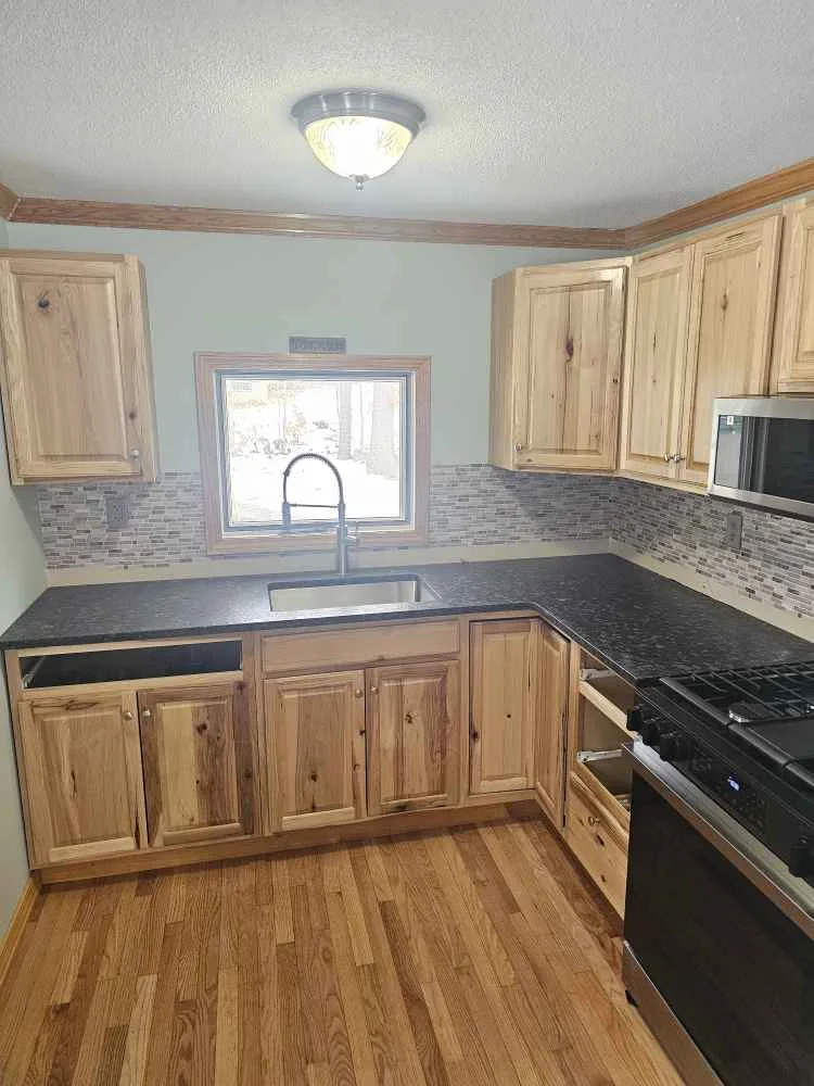 Steel Gray Silver Pearl granite kitchen